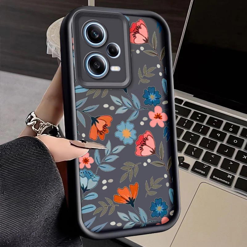 Funda de teléfono Floral para Xiaomi Redmi Note 12, 11S, 11 Pro, 4G, 5G, K50, A1, A2, 12C, 12, 10C, cobertura completa, fundas a prueba de golpes