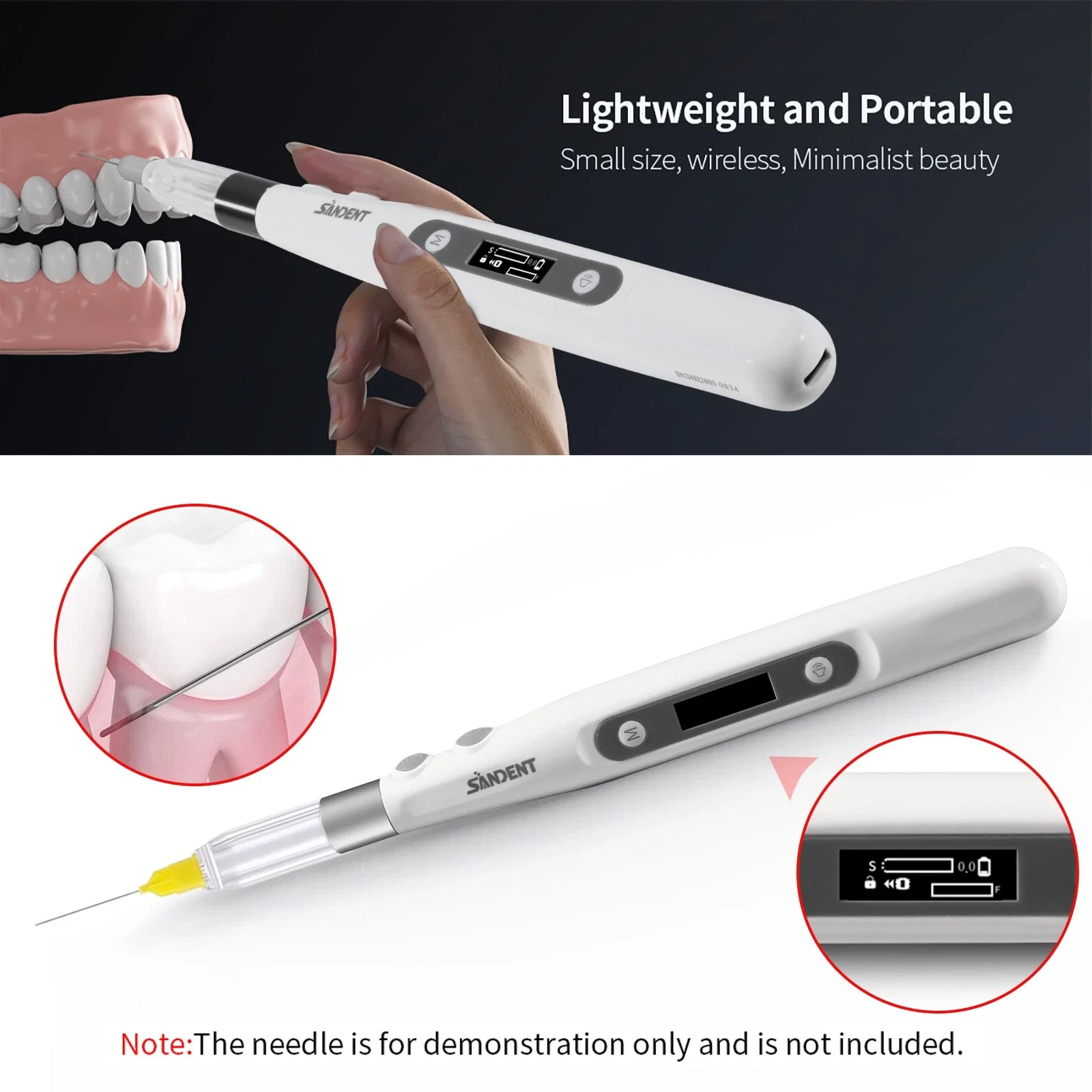 Electric Dental Painless Oral Local Anesthesia Delivery Device Injection Pen Kit For Woodpecker