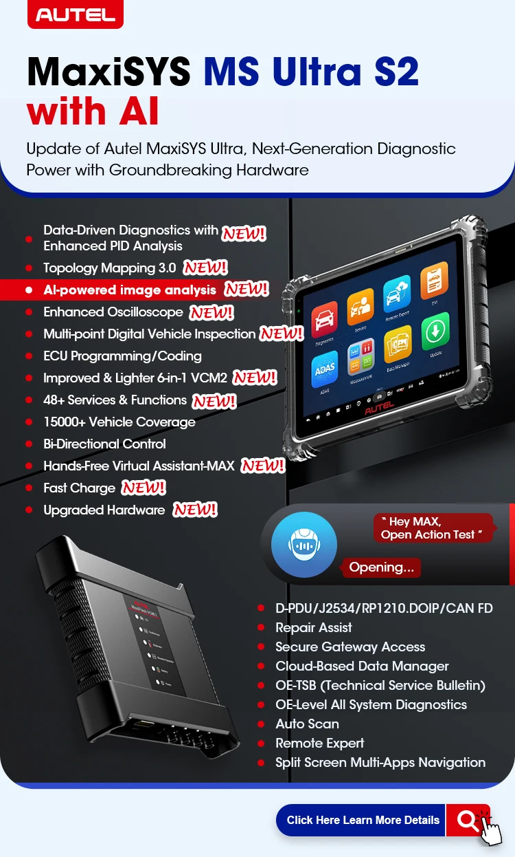 Autel Ultra S2 AI Assistant Large Screen Touch Control High-definition Display One-click Programming Car Diagnostic Tool - Image 6