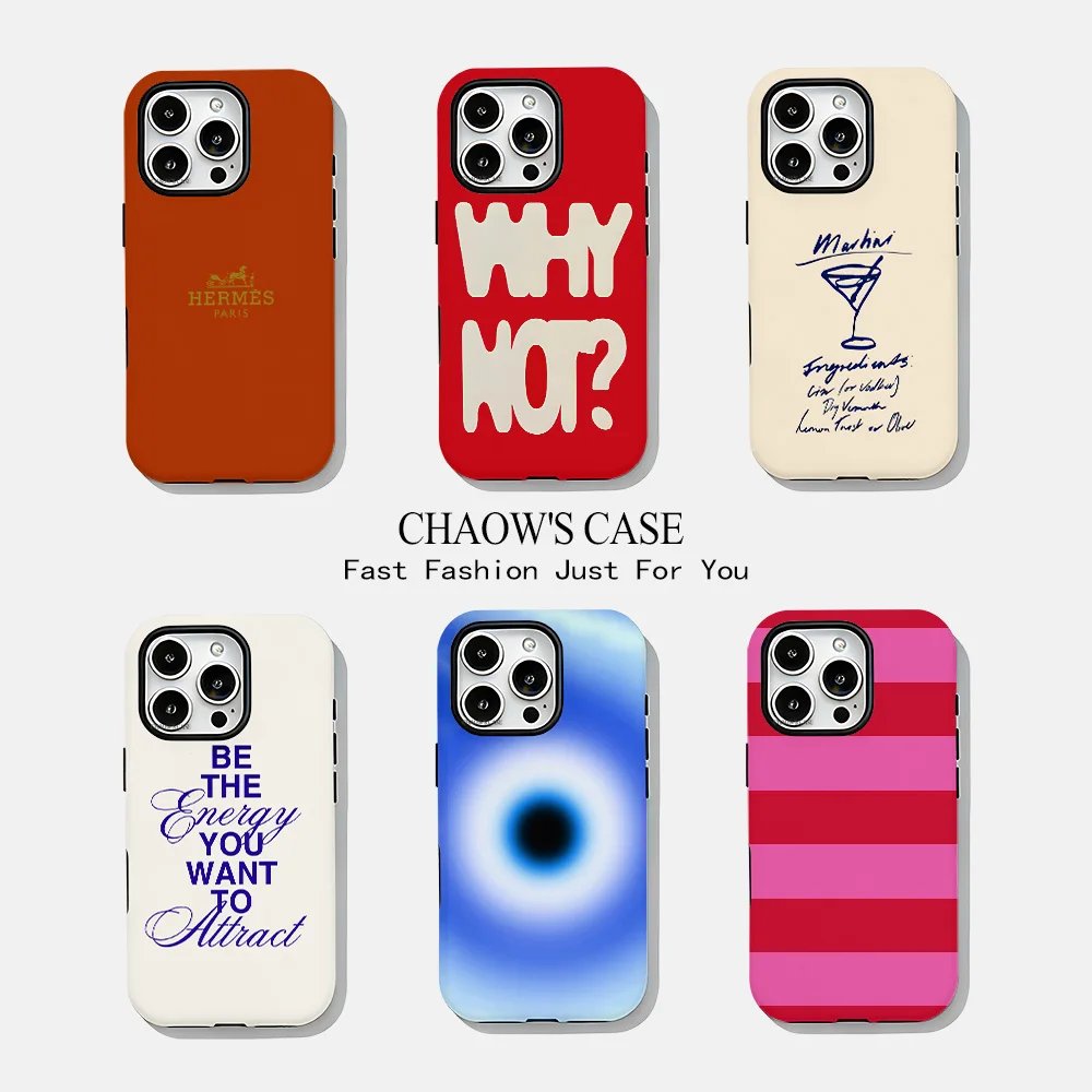 Luxuriöse Buchstabenmuster BUGRS Handyhülle für iPhone 17 16 15 14 13 12 11 Pro Max Air Plus Luxuriöse Doppelschicht-Rückabdeckung