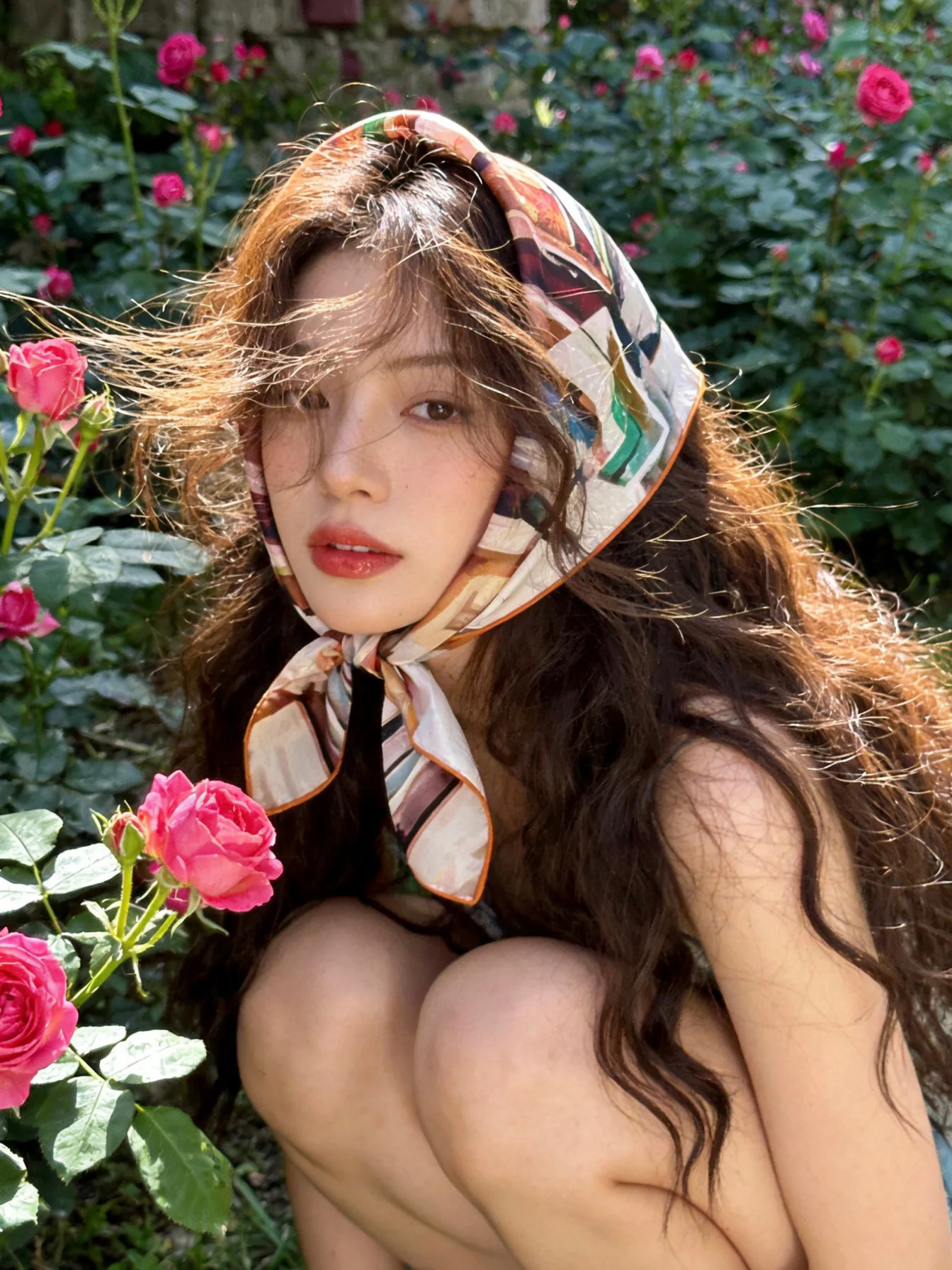 elegant-double-sided-embroidered-silk-scarf-color-block-shadow-early-spring-vintage-geometric-pattern-65cm-square-versatile-s