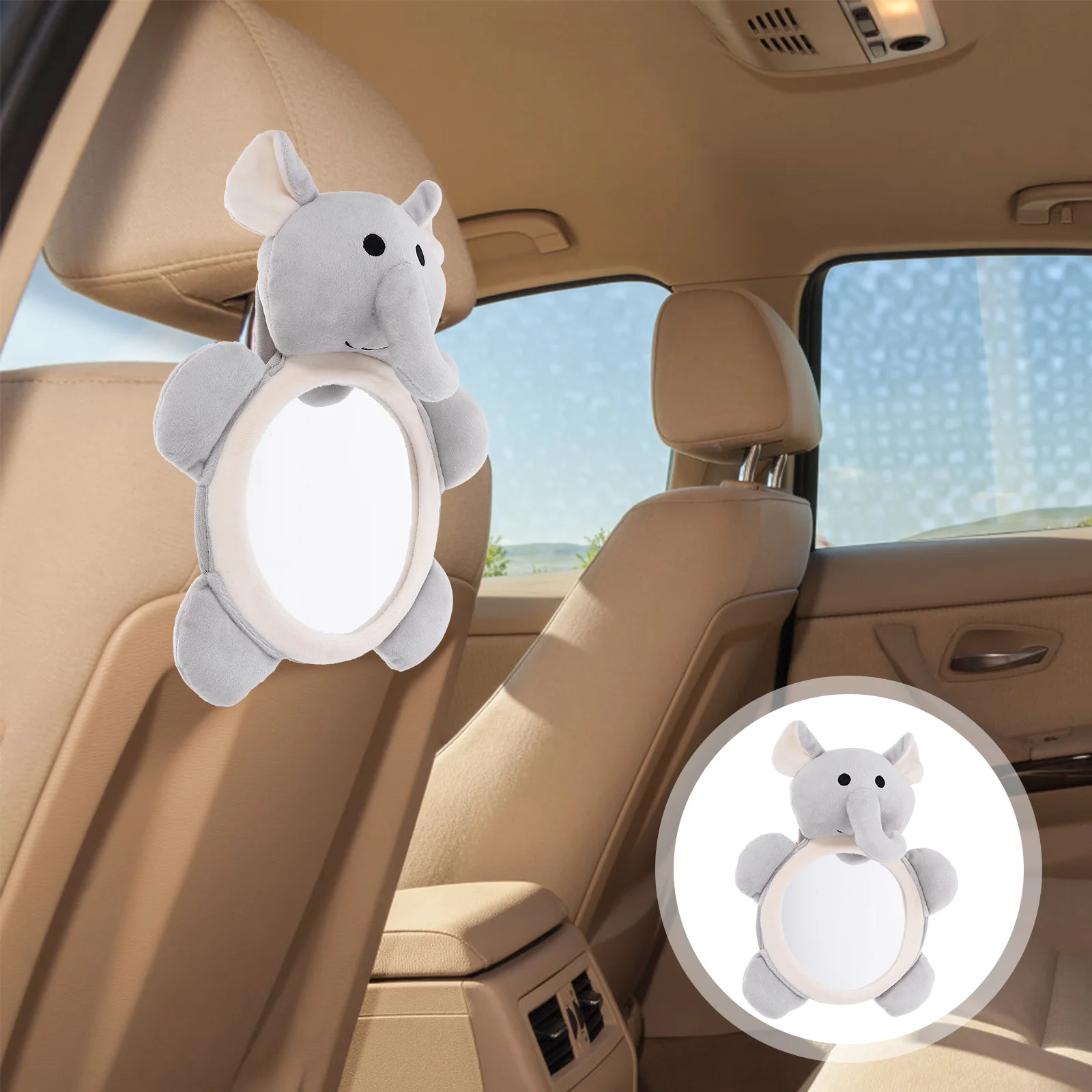 مرآة سيارة للأطفال بتصميم كرتوني مقاومة للكسر من الأكريليك لمراقبة الرؤية الخلفية الآمنة في السيارة بحجم صغير للتخزين #6