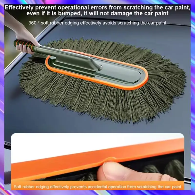 

BAAD Car Cleaning Tool Dust Remover No Lint Scratch Car Wash Mop Retractable Handle Dust Remover Cleaning Brush Forcar Home Dust