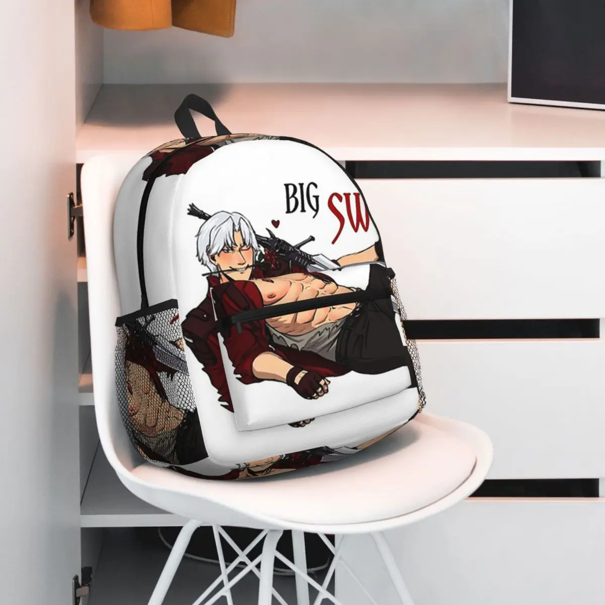 Devil May Cry Big Sword Energy Backpack Daypack Large Capacity Children BookBag School Bag Shoulder Bags for Men Women