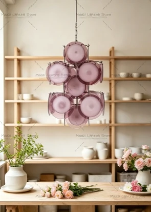 2026 Led Dimmable Flower Glass  Pendant Lights Elegant Home-applicant Art Decor E14 Bulbs For Dining Room Living Room