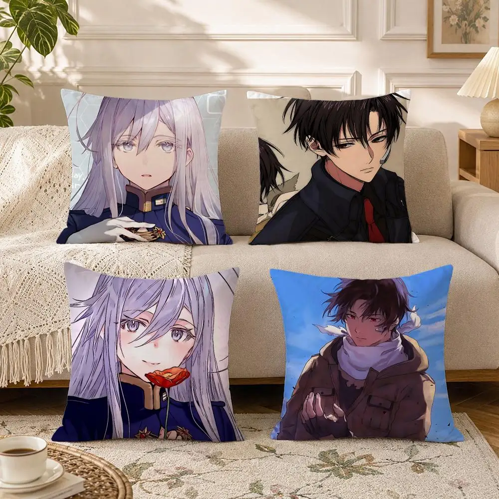 Anime 86 Eighty SixS Cushion Cover Soft Square Throw Pillow Covers Set for Sofa Bedroom Car Home Decoration