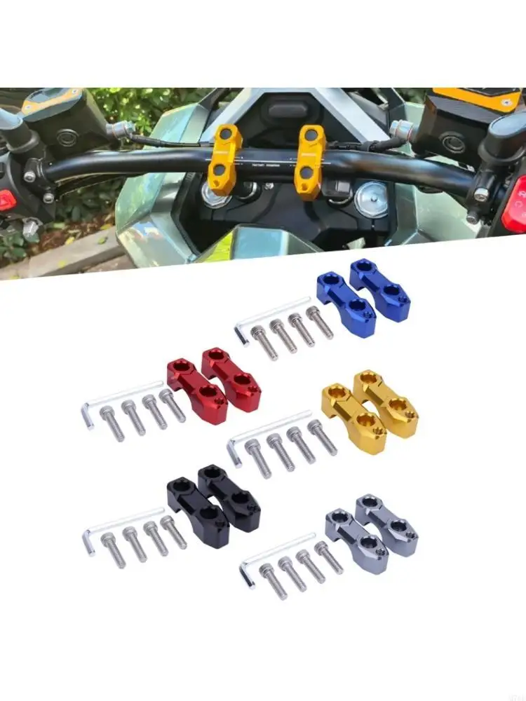 M76E Aluminum Motorcycle Bar Clamp Set Designed for Zontes 368G, with a Direct-Bolt Structure for Zontes Handlebar Mounting