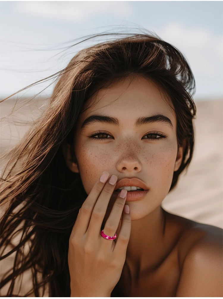 JEWELLWANG Laborgezüchteter Rubinring, massiver, schlichter Ring mit geschlossenem Band, Ring mit Edelstein, Geschenk für Damen, Herren, Unisex, für den täglichen Gebrauch – Detail 11
