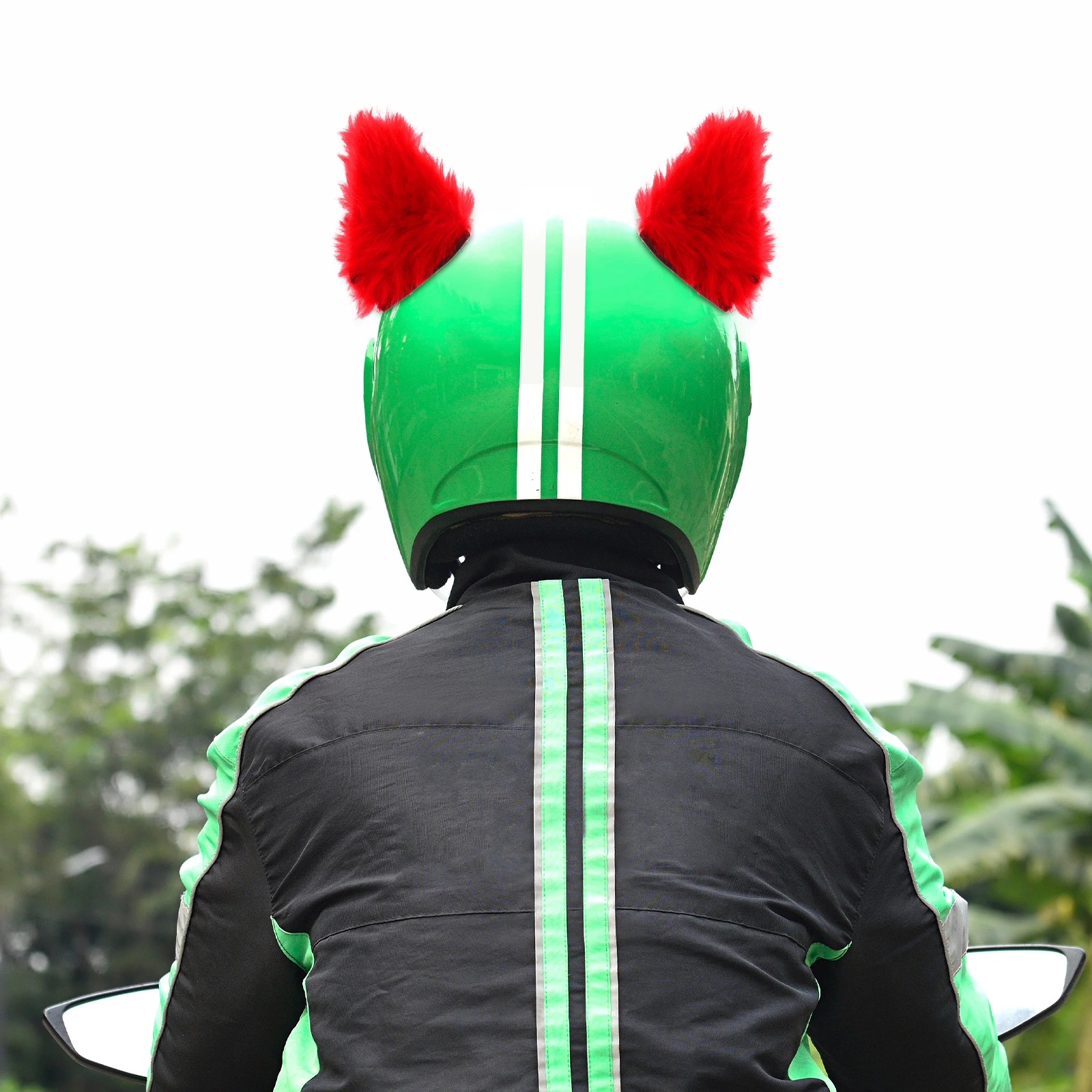 

Cat Ears Decoration for Scooter Cycling Fuzzy Car Unique Style Durable Material Easy Installation Detachable Pair