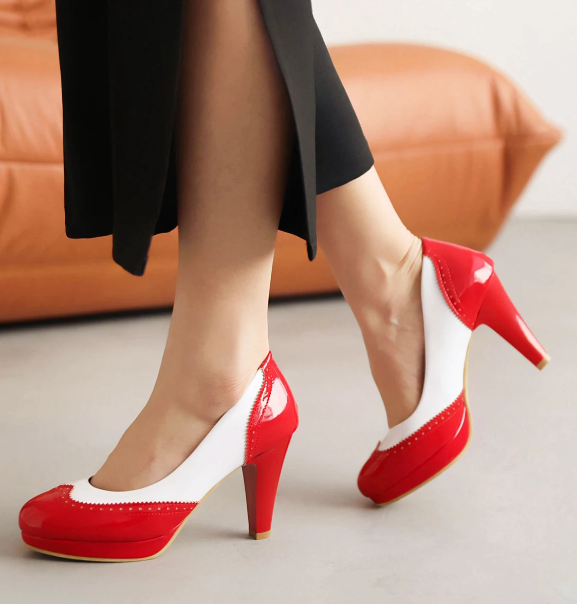 LIHUAMAO patent leather women - Leather Work Women Shoes 评论和价格