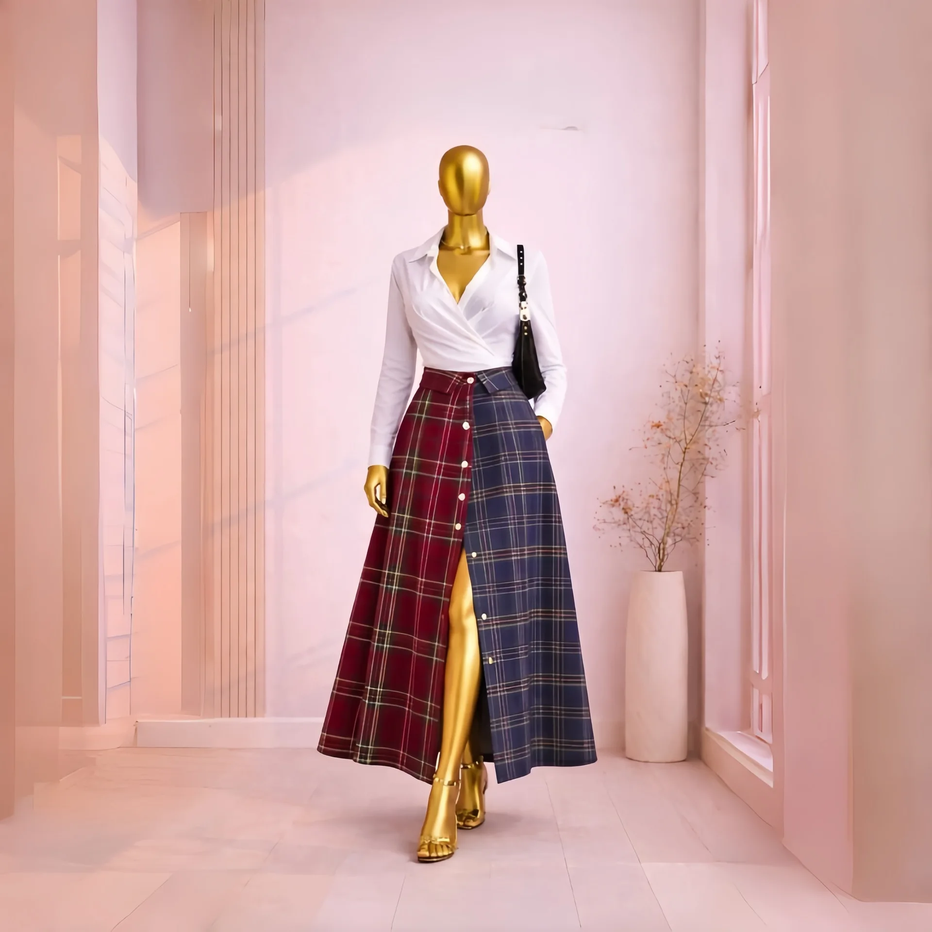 2026 Summary Design Patchwork Plate Shirt And Skirt Elegant And Multifunctional Long Clothes For Women. Evening Dresses Robe