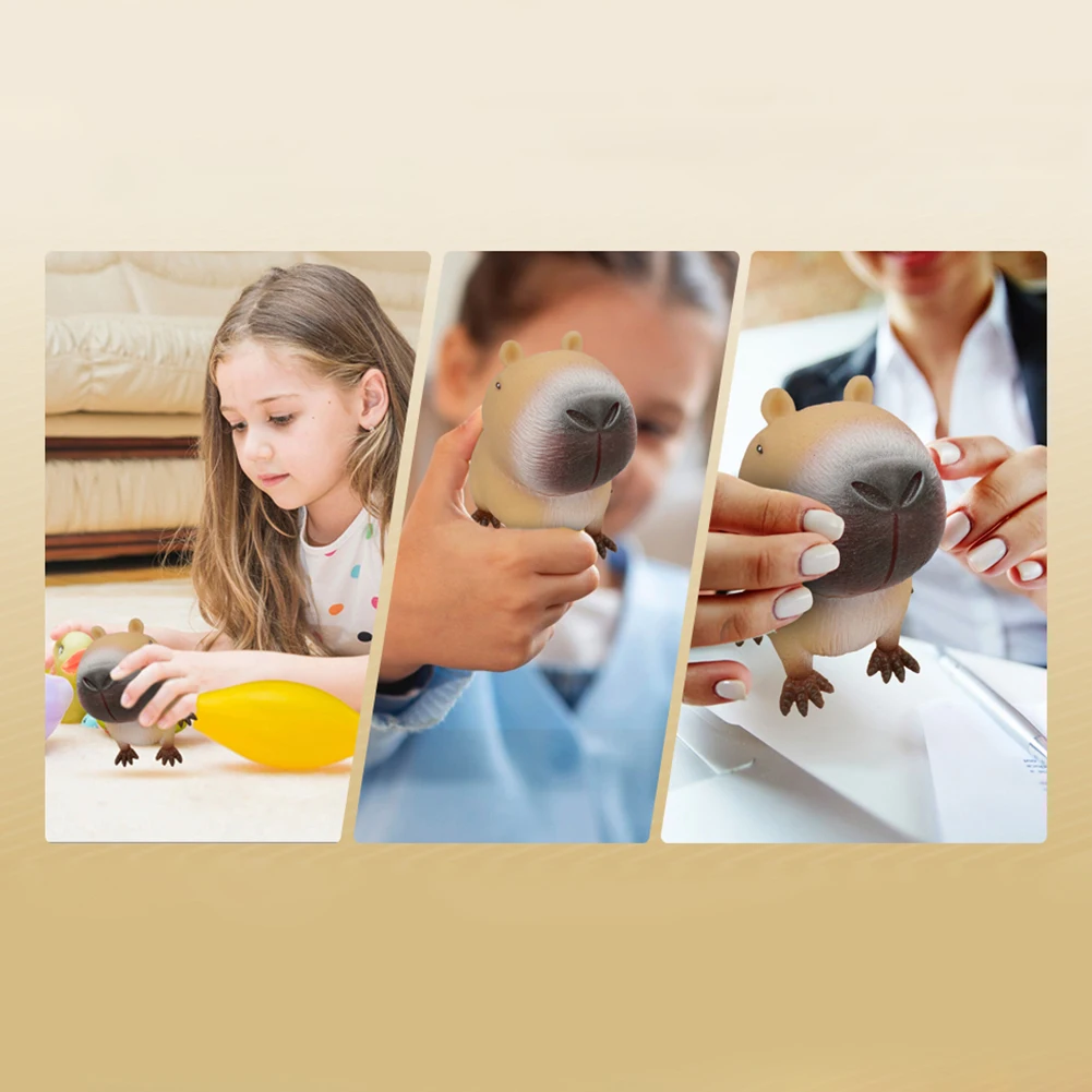 Bonito dos desenhos animados capivara mochi beliscar brinquedo mole brinquedo fidget antiestresse brinquedos kawaii plutônio lento rebote squeeze brinquedos mão relaxar presente
