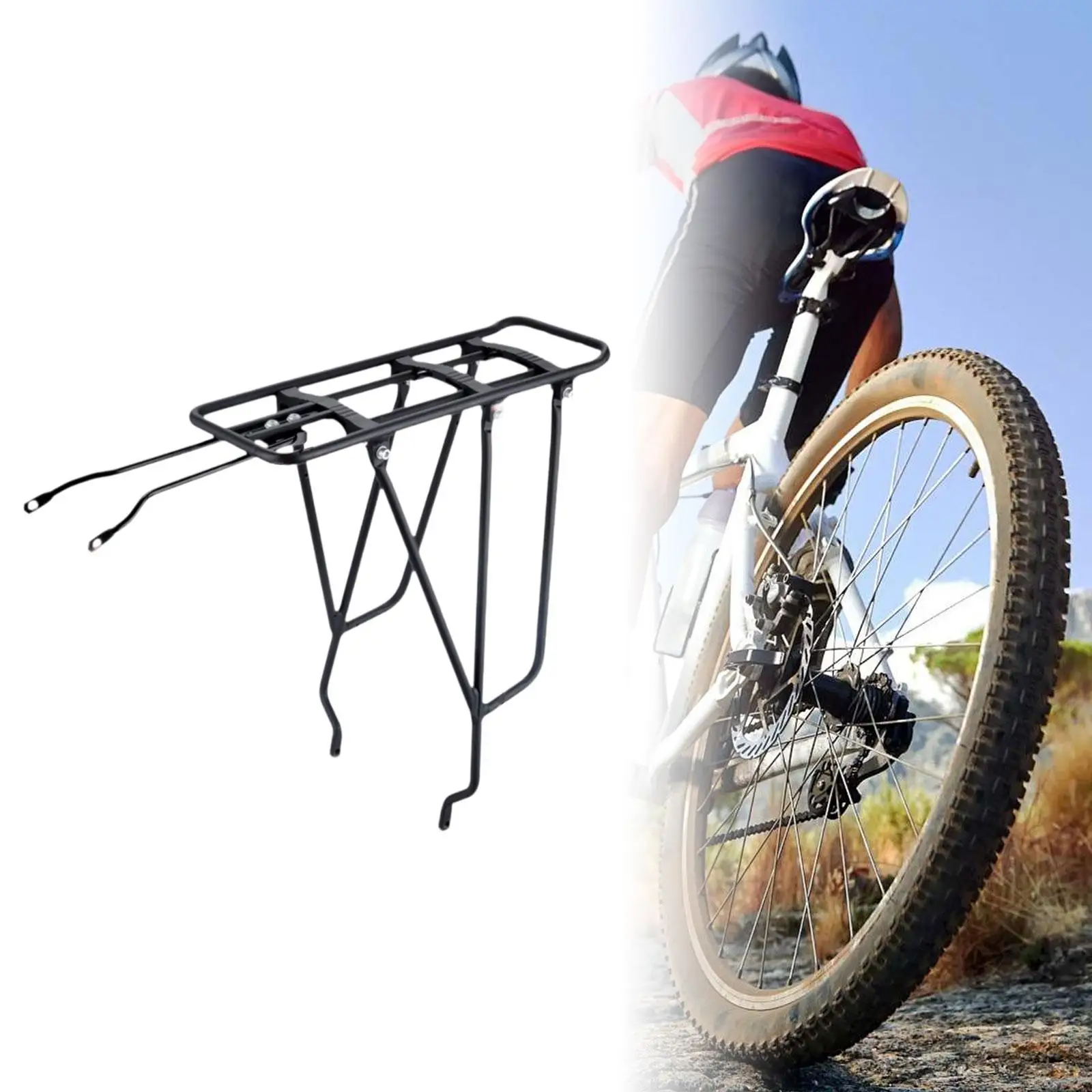

Mountain Bike Rear Cargo Rack Portable Pannier Rack Rear Rack Cycling Equipment for Travel Biking Road Bike Folding Bike
