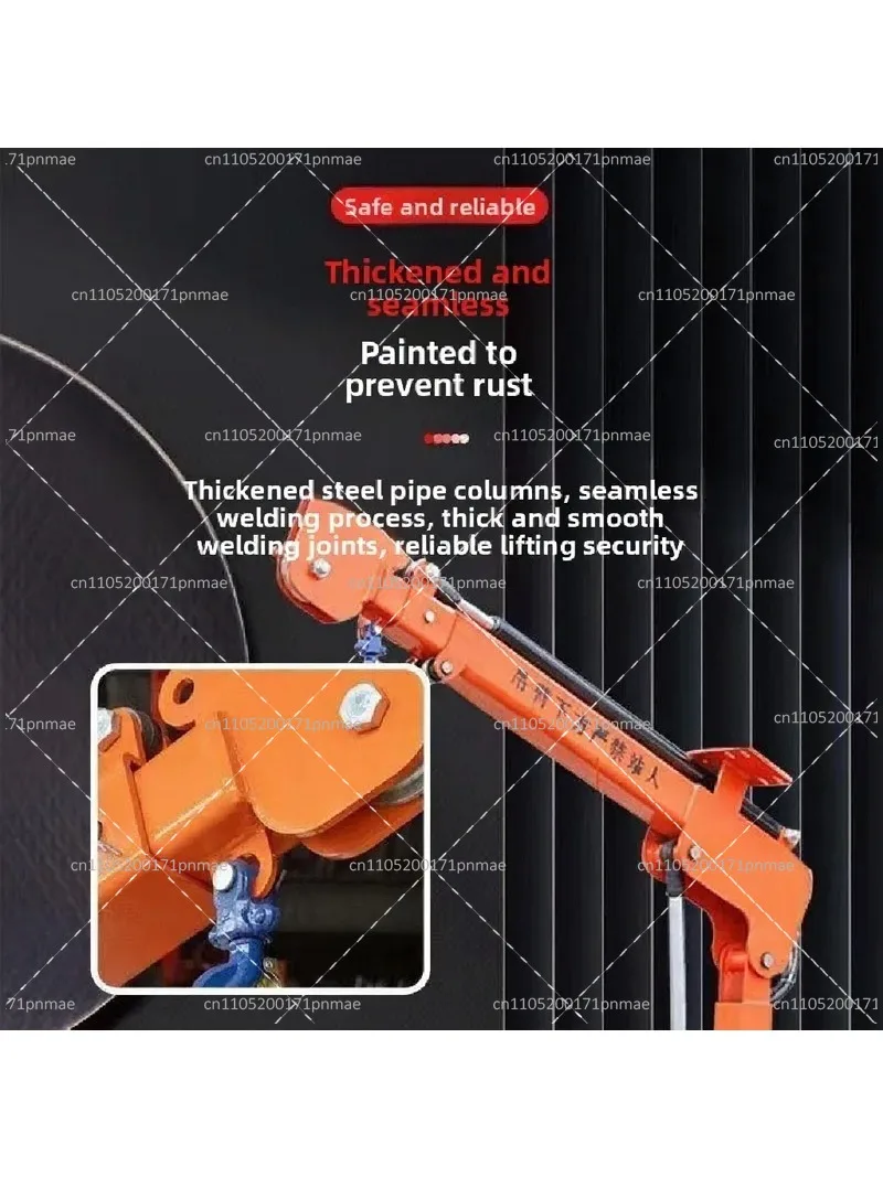 Vehicle-mounted Electro-hydraulic Crane Mobile Small Boom Lift with Remote Control Winch
