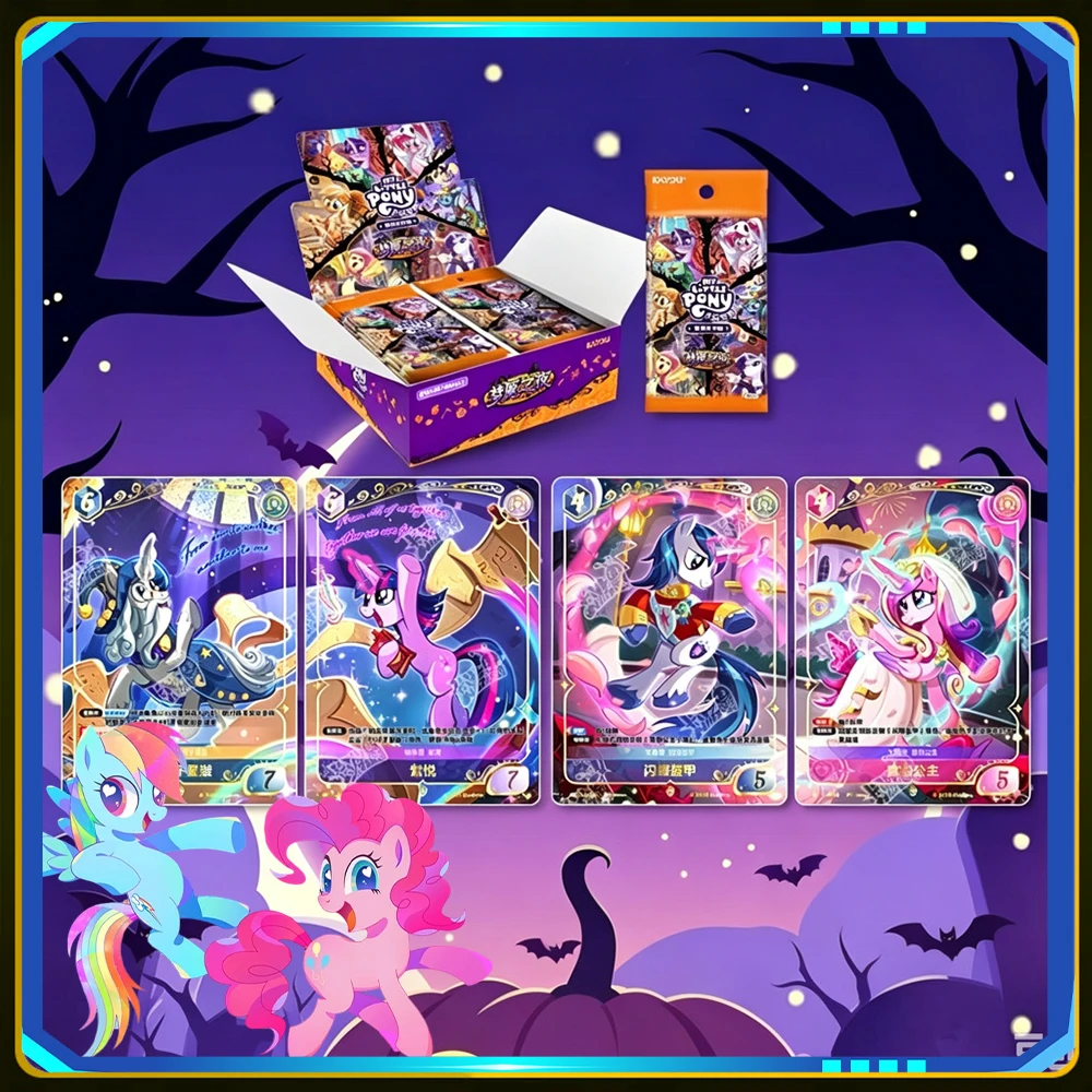 KAYOU My Little Pony Nightmare Night Booster Pack Trading Cards Kayou Official Anime Character Collectible Battle Card Toys Gift