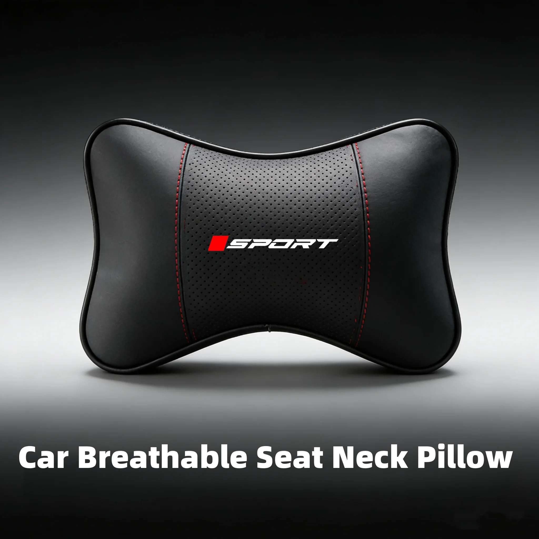 Car Universal Seat Headrest Double Side Pu Leather Neck Memory Pillow Head Support Protector Cushion Auto Travel Sprot