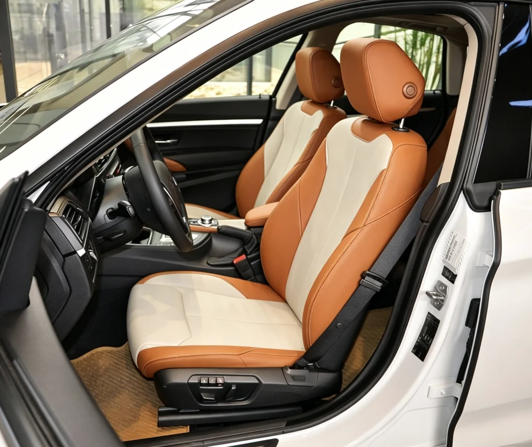 Für BMW F30 2013~2017 Maßgefertigte Autositzbezüge Luxuriöses Nappaleder 100% Passgenau Innenraumzubehör 360 ° Vollständige Abdeckung – Detail 3