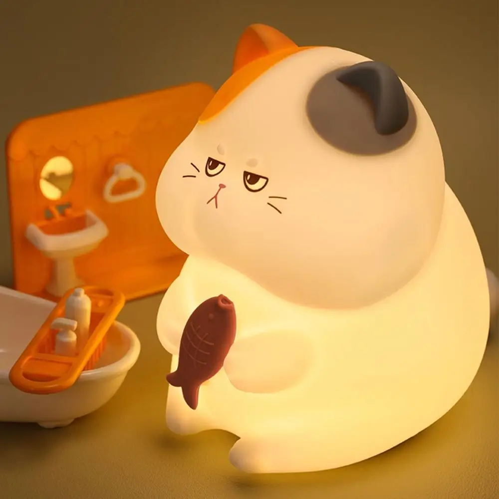 7 Colors Night Light 3 Levels Dimmable USB Charging LED Squishy Animal Night Lamp Squishy Silicone Portable Novelty Nursery Lamp