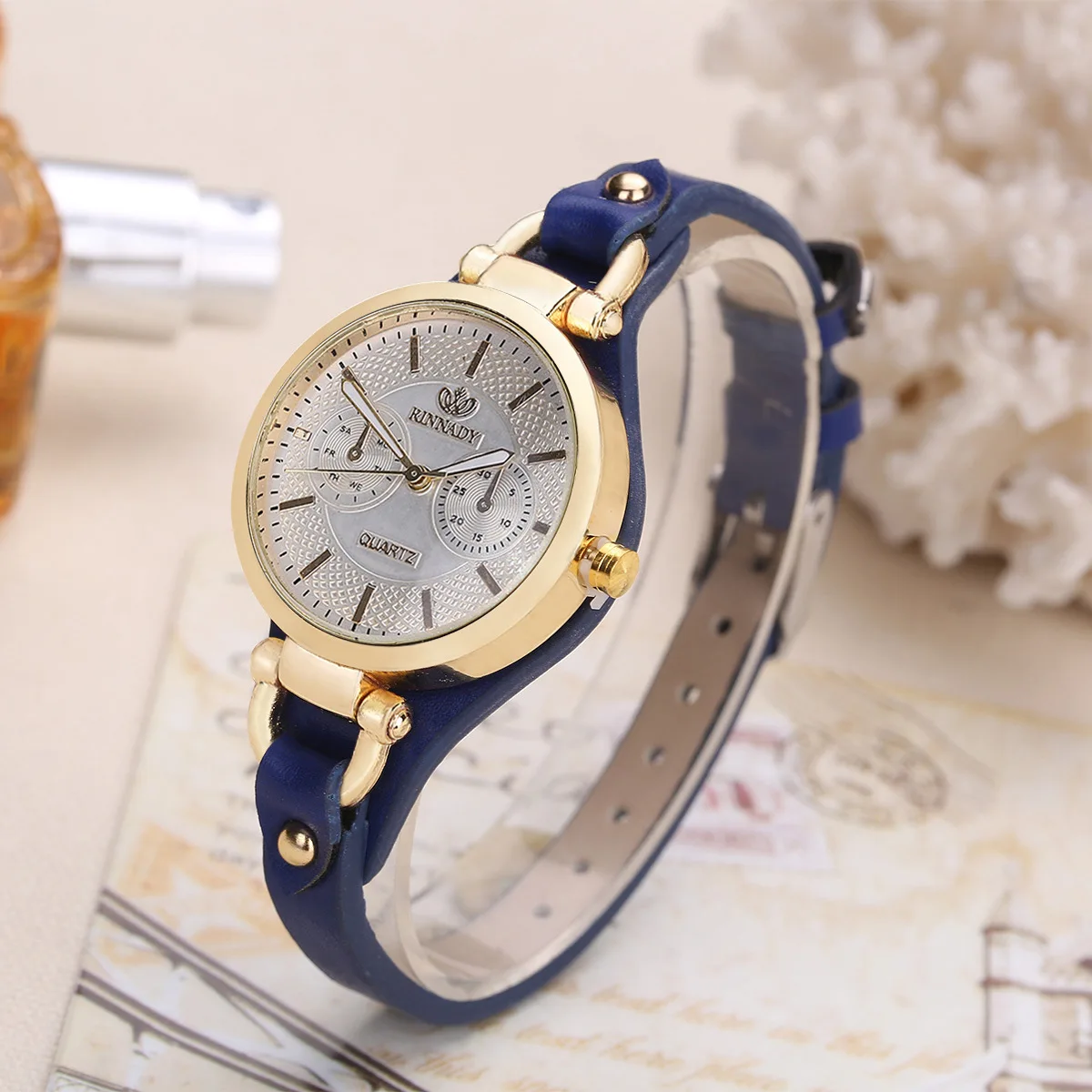 

Fashion Brand Hot Womens Casual Leather Quartz Rose Gold Watch Ladies Bracelet Watches Luxury Reloj Mujer Clock