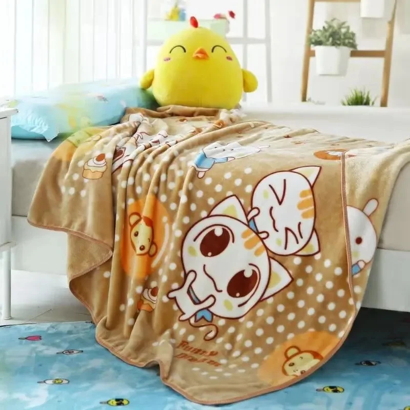 Spring Summer Newborn Blanket Children Lunch Break Single Layer Baby Blanket Kindergarten Blanket Office Cover Blanket Flannel