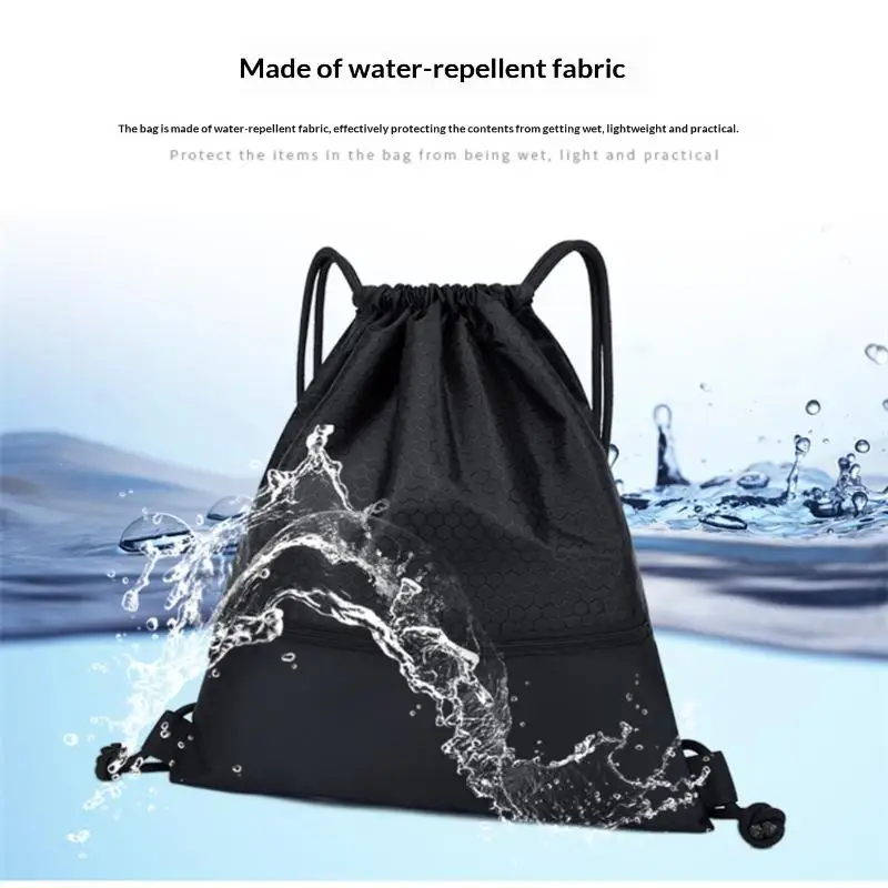 Drawstring Backpack Large Capacity Sports Backpack Man Wear-resistant Gym Bag Lightweight Basketball Backpack Sport Bag Yoga Ba