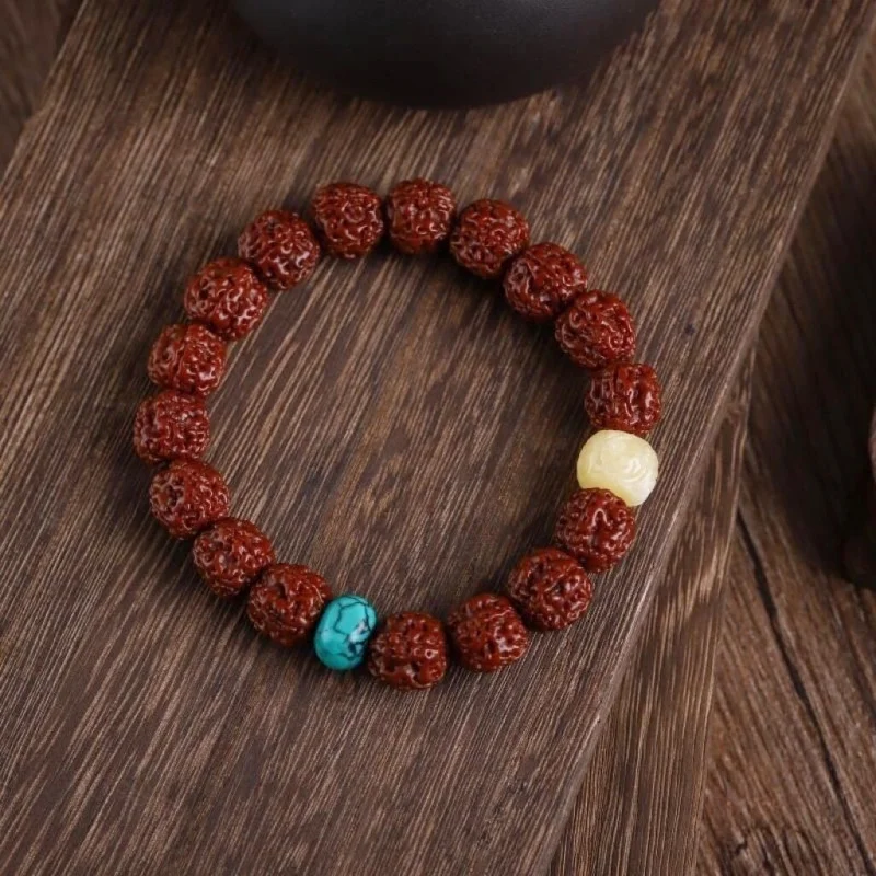 

Shuwang Full-Grain Small Vajra Bodhi Bead Bracelet for Men and Women, Single-Loop Student Buddhist Beads, Fine Craftsmanship