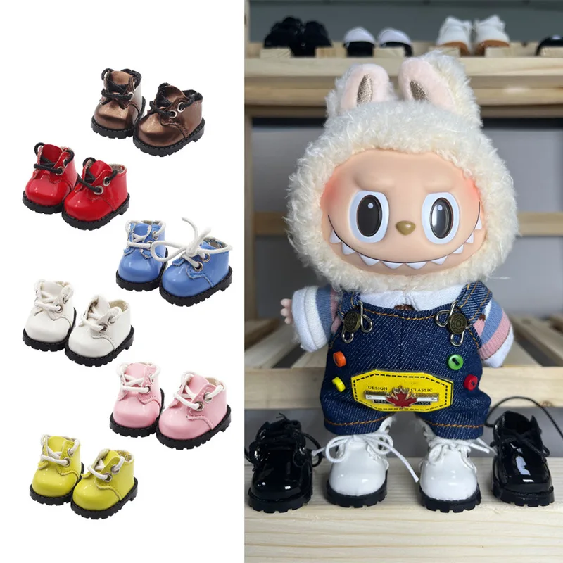 

For 17cm Labubu Shiny Leather Shoes Dolls Sports Shoes Diy Casual Fashion Cute Style Replacement Doll Accessorie Multiple Styles