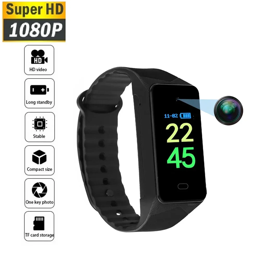 High Definition  Mini 1080P Camera SportsWatch  Wearable Monitoring Home Safety Monitor DV Camera Small Camera Human Body Camera