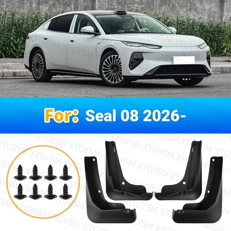 Auto Mudguards Fenders For BYD Seal 08 2026 Mud Flap Black ABS Exterior Car Accessories Tire For Protection Vehicle Decor