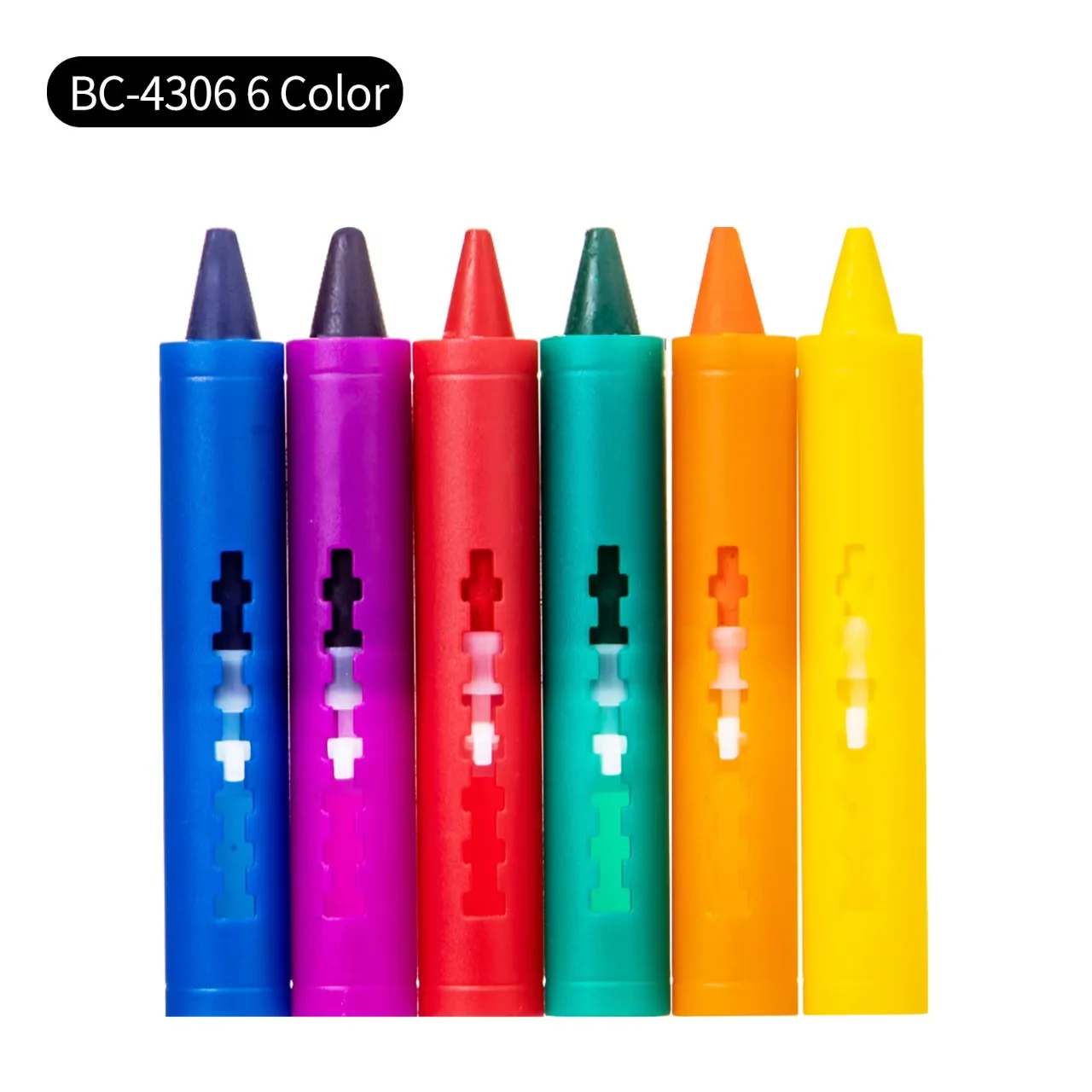 6pcs set Washable Bath Crayons-Colorful, Easy-Clean Markers for Youngsters, Fun Shower Draw in the Tub Graffiti Toy
