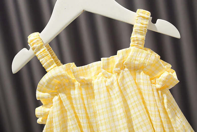 Mädchen-Outfit-Set 2026 Sommer-Kleidungssets Hohles Spitzen-Set Baby Lässiges Ärmelloses T-Shirt+Shorts Kinderkleidungssets Babykleidung – Detail 33