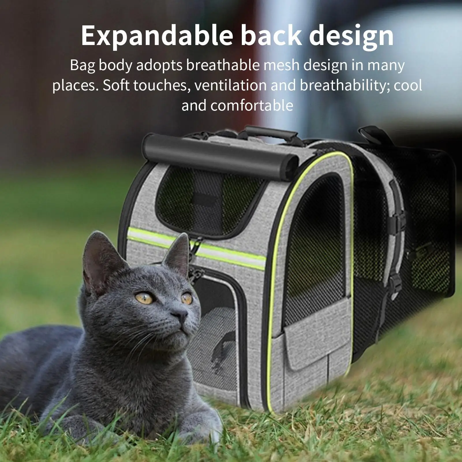 

Cat Backpack Portable Puppy Backpack Breathable Foldable Pet Bag For Outdoor Travel Motorcycle Camping Hiking