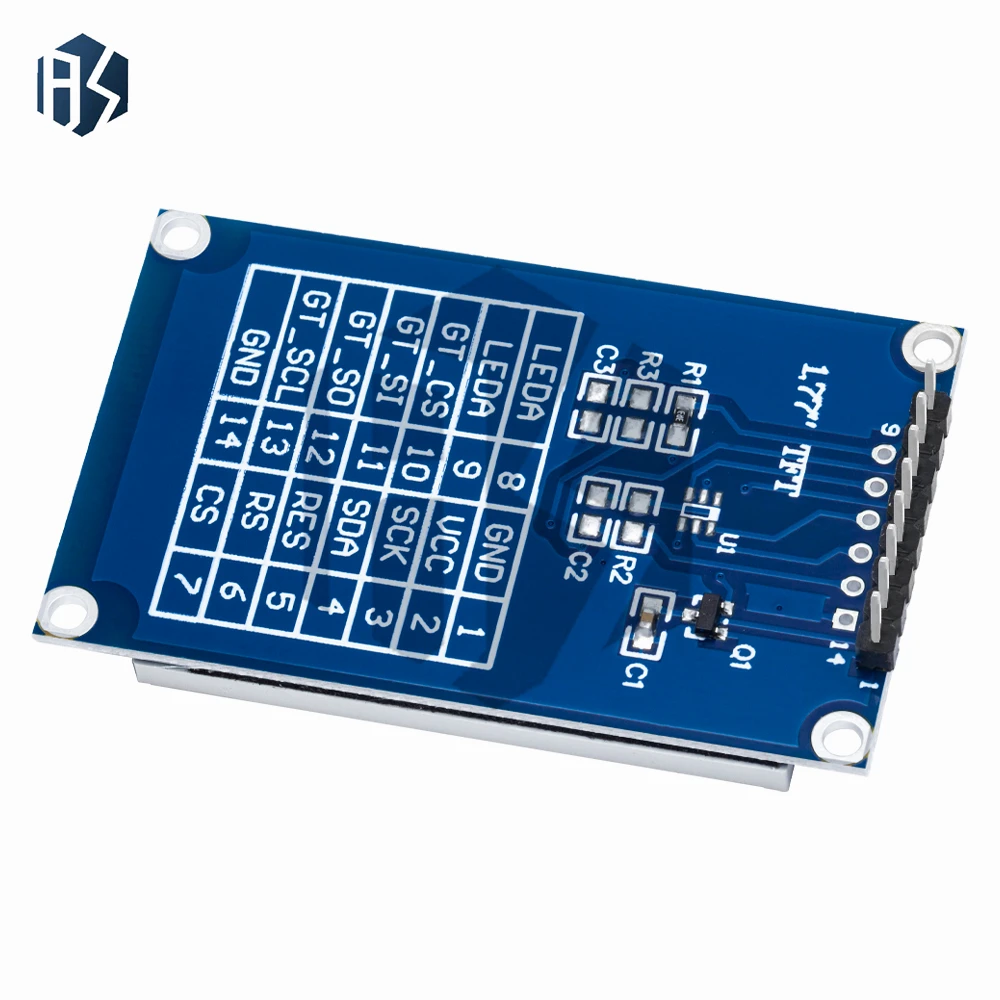 ‌ Módulo de exibição LCD TFT ST7735S de 1,77 polegadas, resolução 128x160, interface SPI, tela colorida para wearable/dispositivos médicos
