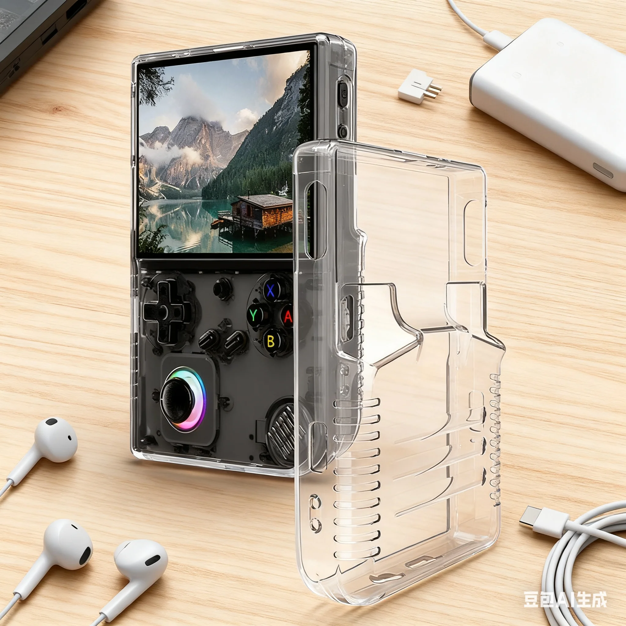 Transparent For TPU Game Console Protective Cover For ANBERNIC RG40XXV Handheld Game Console Protector Shell Sleeve