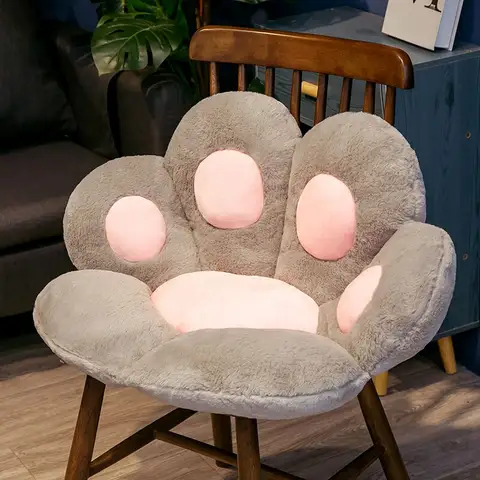 Jouets en peluche patte de chat Kawaii pour la décoration de la maison, poupées de sieste au bureau, coussin de sol en peluche, coussin de canapé mignon et doux, 70x60cm
