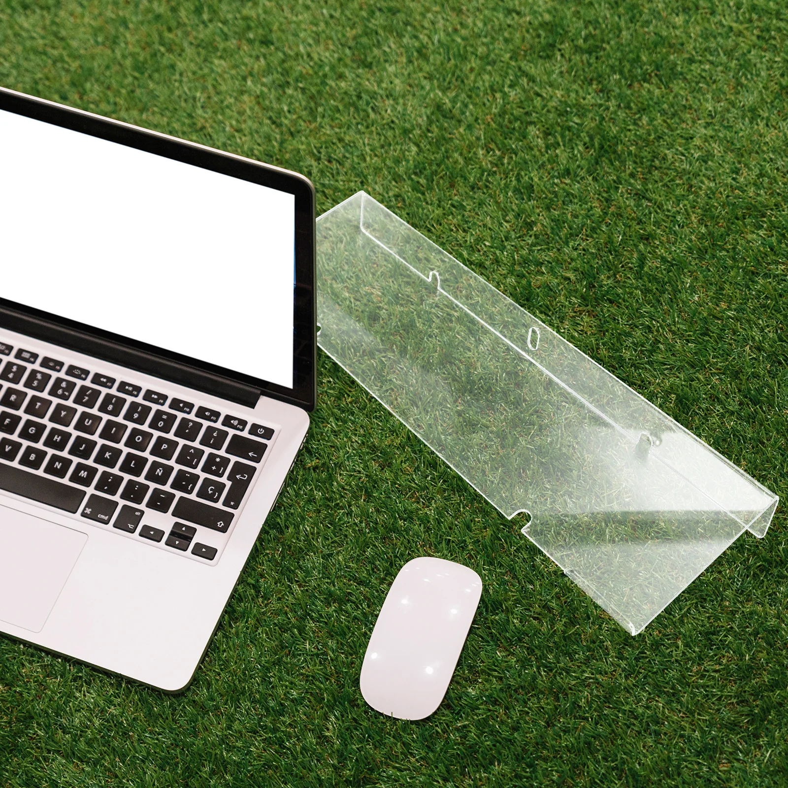 

Tilted Computer Keyboard Stand 30 Degree Bevel Acrylic Riser for 104-Key Layout Ergonomic Elevated Tray for Office Desk Typing