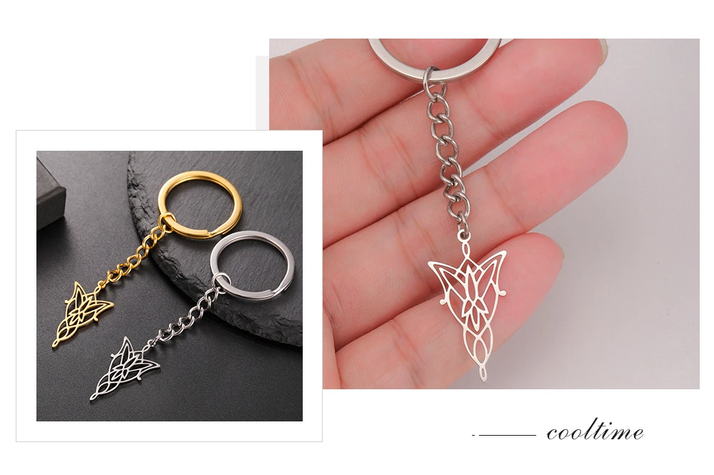 COOLTIME Elfenprinzessin-Anhänger, Schlüsselanhänger, Edelstahl, der Herr der Ringe, Elfenprinzessin, Schlüsselanhänger, Schmuck, Geburtstagsgeschenk 2026 – Detail 10