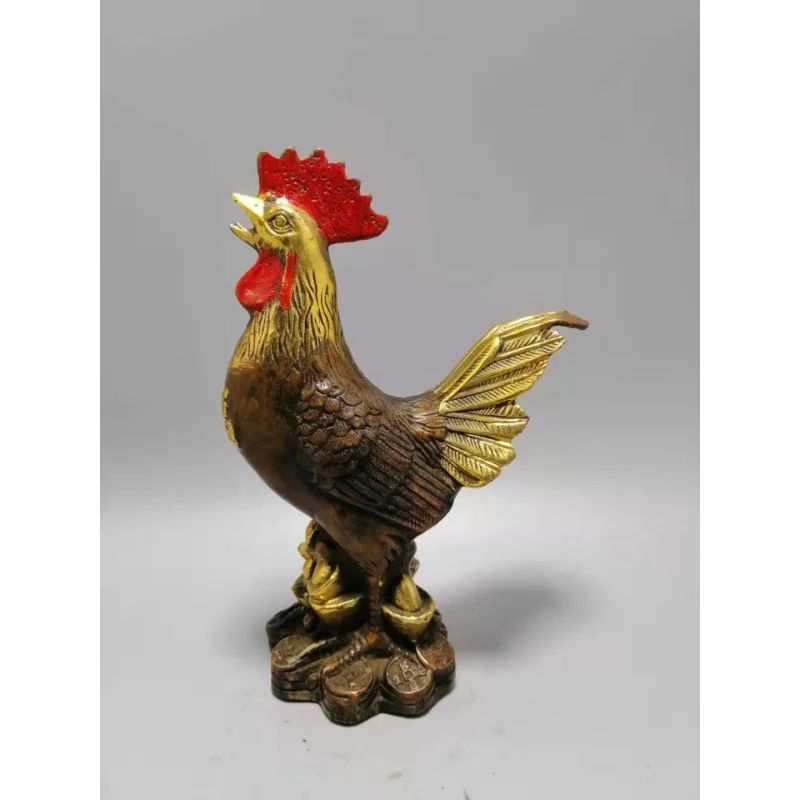 

Antique Copper Rooster Ornament Zodiac Money Rooster Home Decoration Copper Rooster Metal Craft