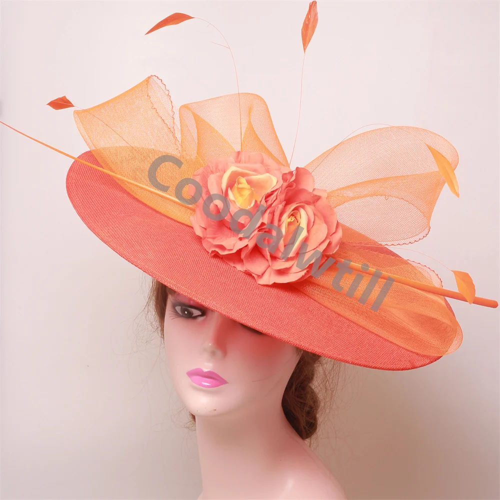 Wedding Flower Derby Big Fascinator Hat Hair Clip Women  display picture 2