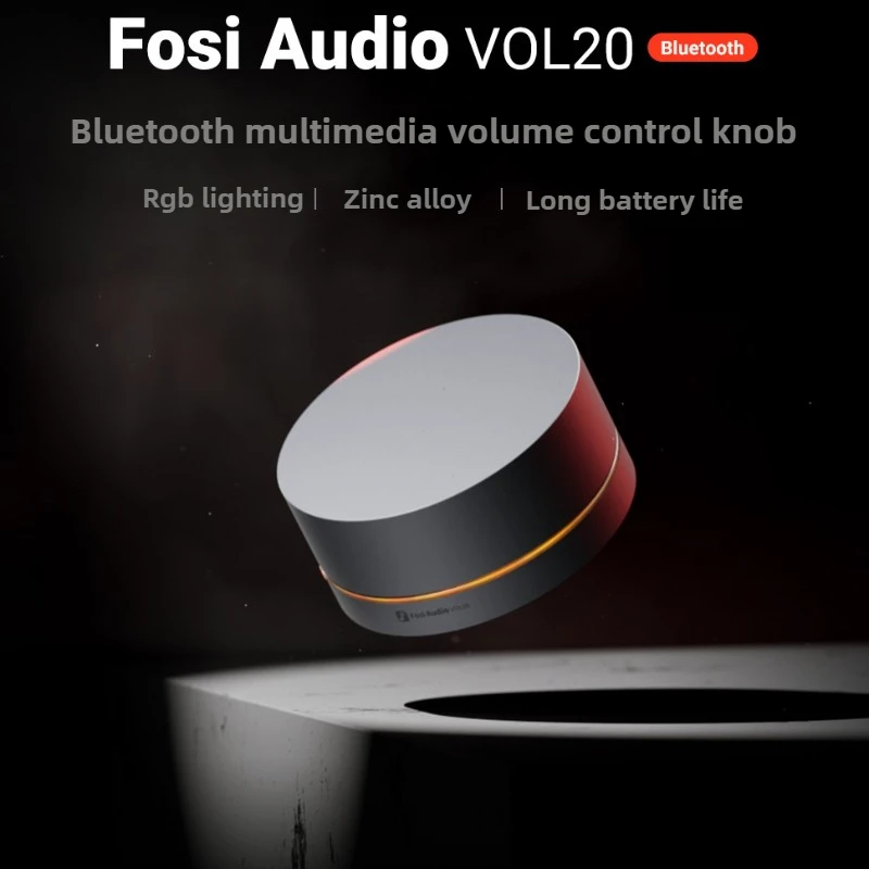

Fosi Audio VOL20 Ручка регулировки громкости Пользовательский USB-динамик Bluetooth Беспроводная многофункциональная ручка для игр/настольных аксессуаров