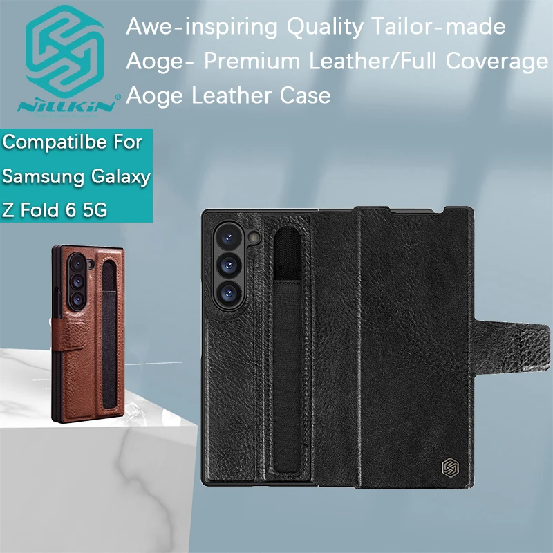 Nillkin For Samsung Galaxy Z Fold 6 Case Aoge Leather Case PU material quality phone case shell