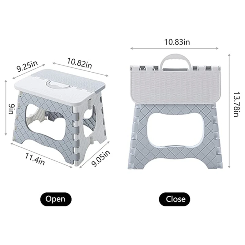 Folding Step Stool - Portable, Small Size For Easy Storage, Easy For Adults To Use In The Bathroom, Garden, Kitchen image 4