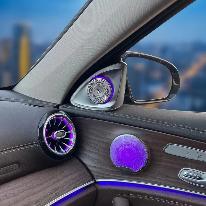 Suitable For Mercedes-Benz Rotating Treble Ambient Light C/glc/E/S Class Newly Upgraded 4D Stereo Car Speaker Modification