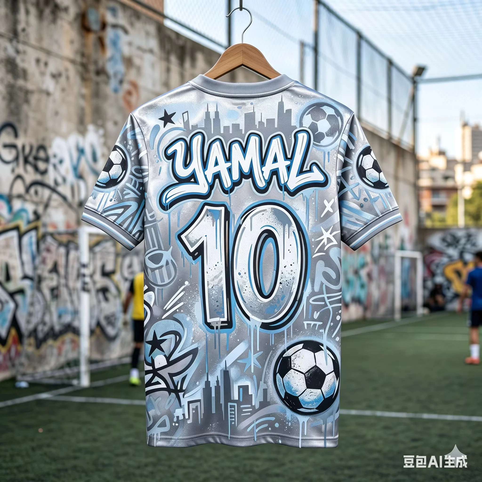 New Unisex #Yamal #10 Graffiti Street Art Football Soccer T Shirt Breathable   Sportswear Training Fan Tee FamilyMatching - view 5