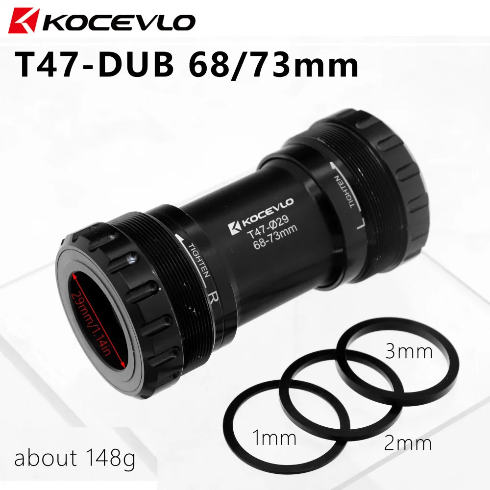 

KOCEVLO T47 Threaded DUB Bottom Bracket Inner Diameter 47mm Width 68-86.5MM Aluminum Bearing For 24MM /28.99 Cranksets Axis