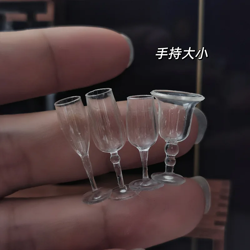 NEW 3PCS/Lot 1/12 1/6 Miniature Dollhouse Toys Miniature Wine Cups for Blyth OB11 Dolls Pretend Play Kitchen Accessories