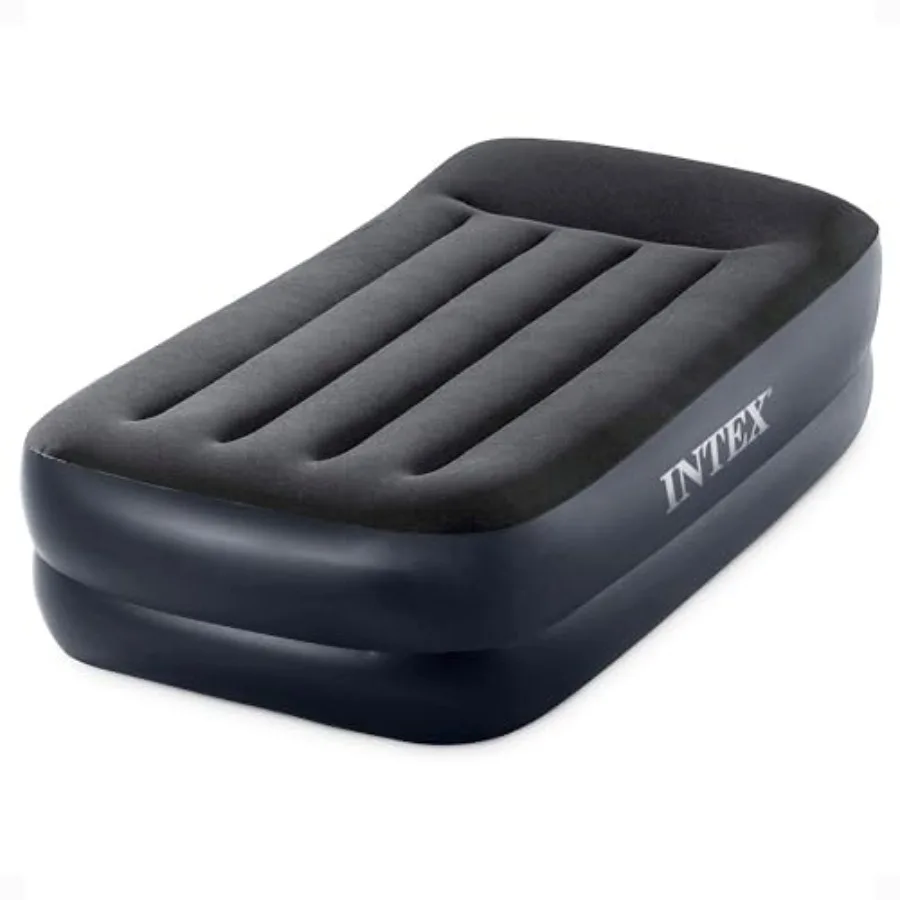 

Twin Portable Inflatable Luxury Blow-Up Bed with Built-in Pump and Pillow Dura-Beam Plus Raised Airbed Mattress for Camping and