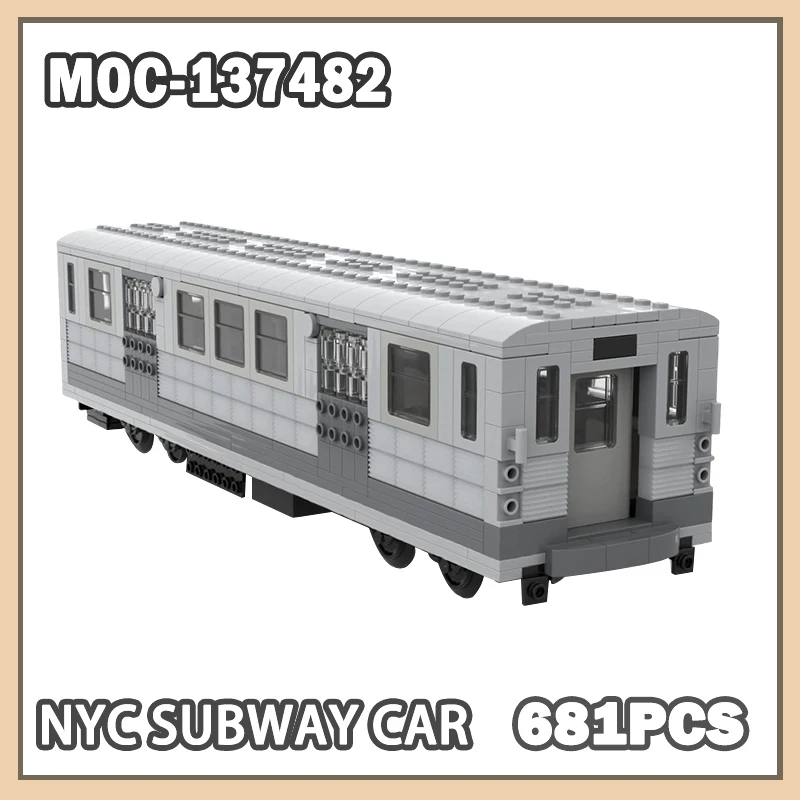 

MOC-137482 NYC Subway Car Building Train Bricks DIY Toys Adult Children Christmas Birthday Gifts Highly Compatible Puzzles681PCS