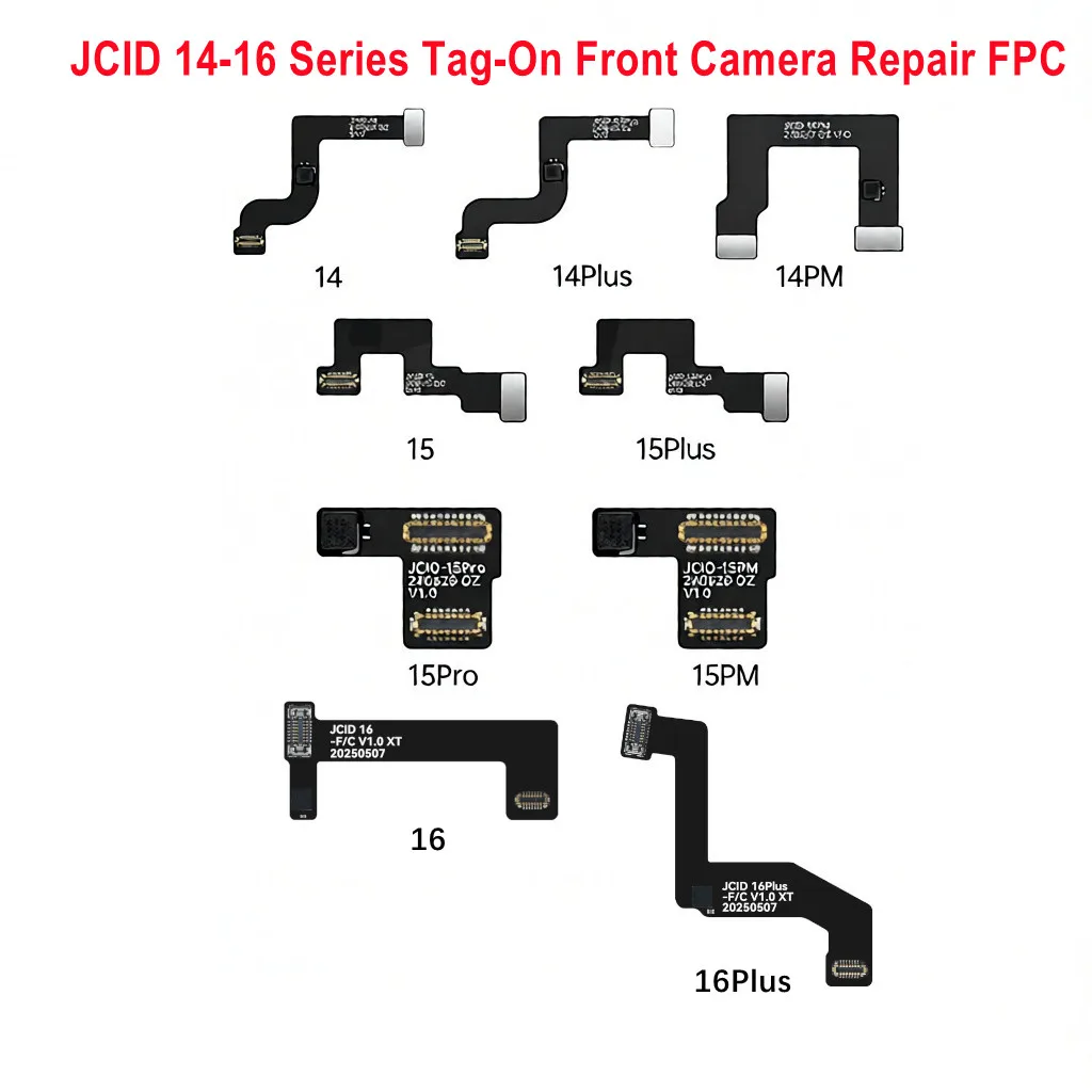 

JCID 14-16 Series Tag-On Front Camera Repair FPC for IPhone 14 16Pro Max Solved Problem of Abnormal Auto-focusing and Camera Lag