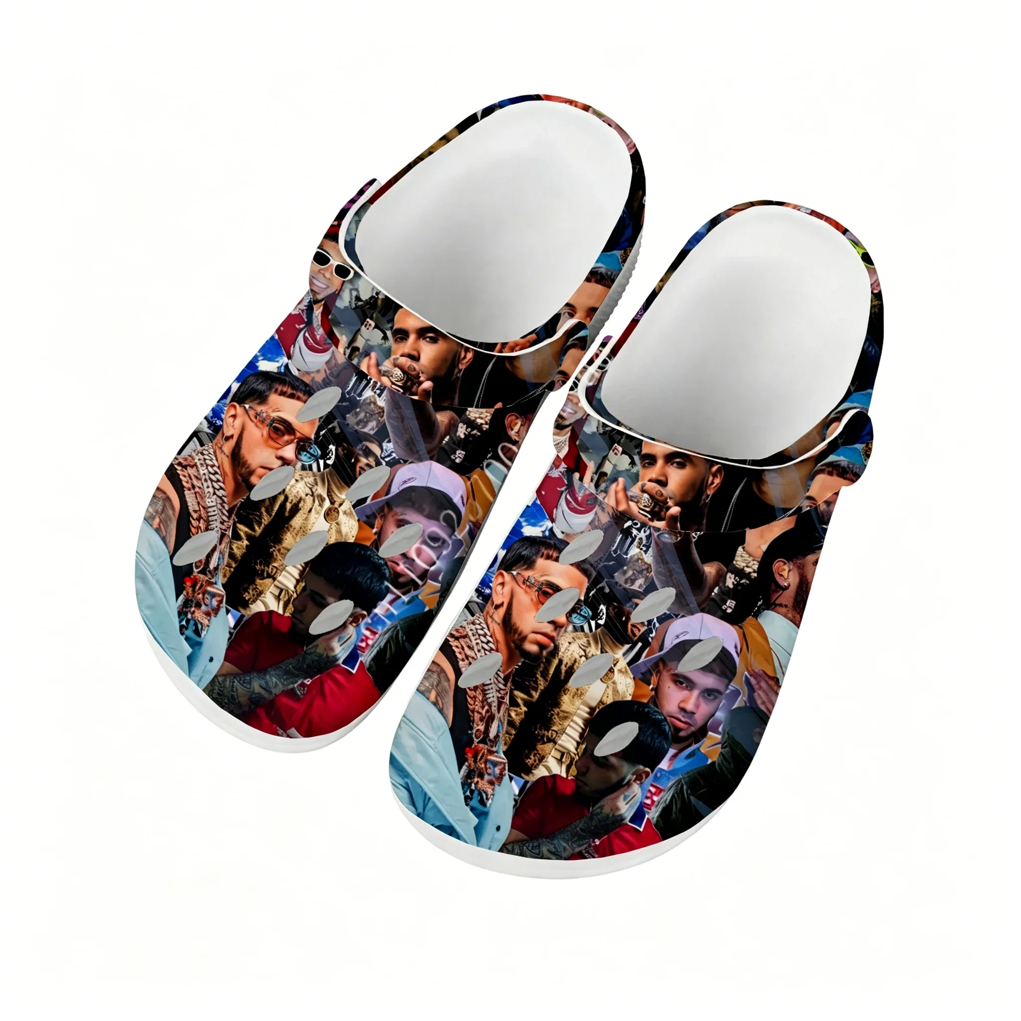 Sandalias Anuel AA Real Hasta la Muerte para Hombre y Mujer, Zapatos de Agua, Zuecos para Casa y Jardín, Chanclas Personalizadas para Playa y Baño, Transpirables con Orificios